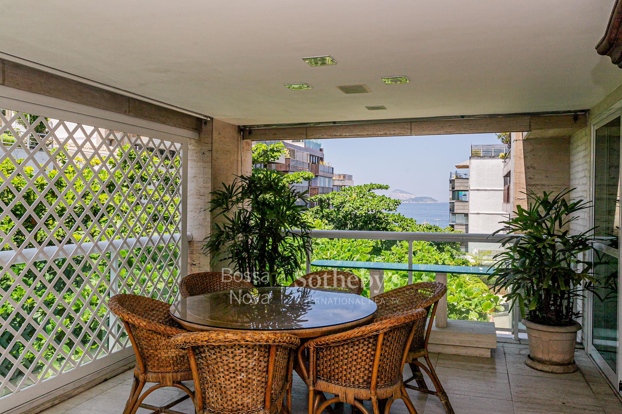 Cobertura duplex com piscina e vista para o mar no Leblon