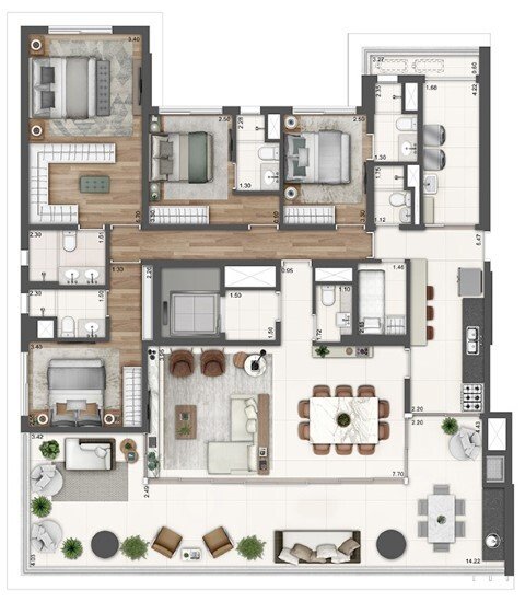 Planta do empreendimento Balkon Campo Belo