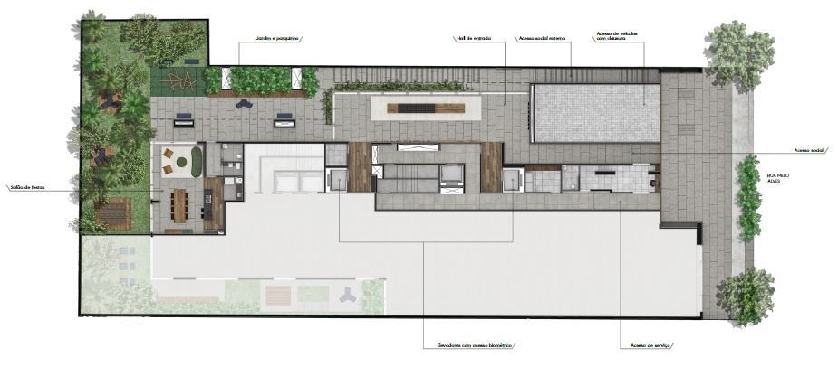 Planta do empreendimento Melo Alves 645