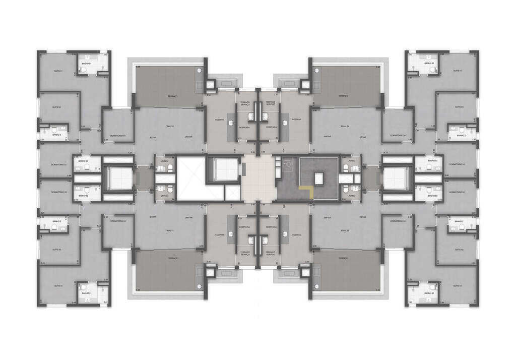 Planta do empreendimento Residencial Florear