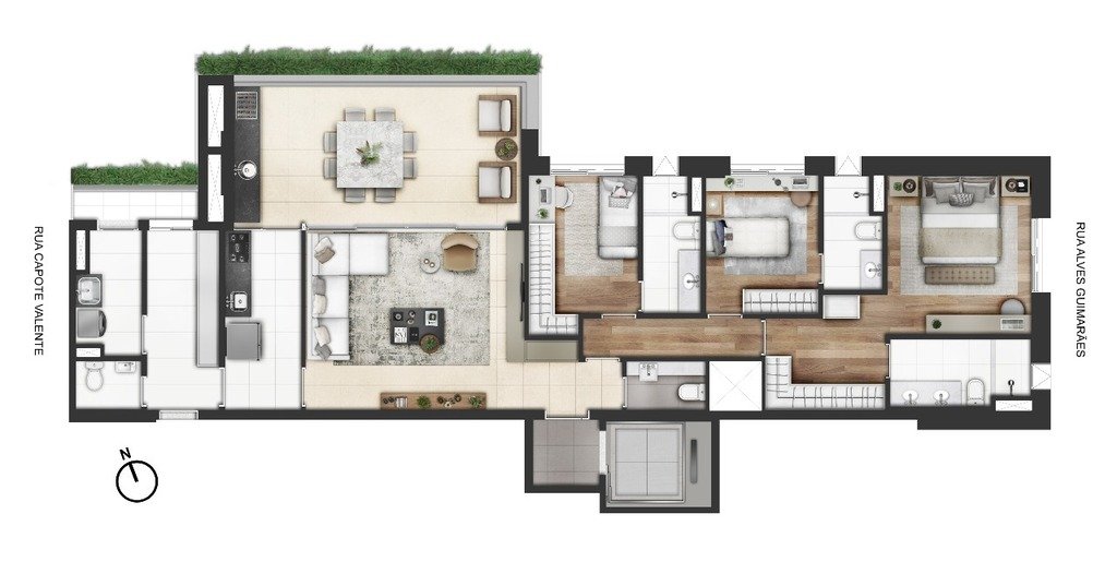 Planta do empreendimento Valen Capote Valente - Residencial