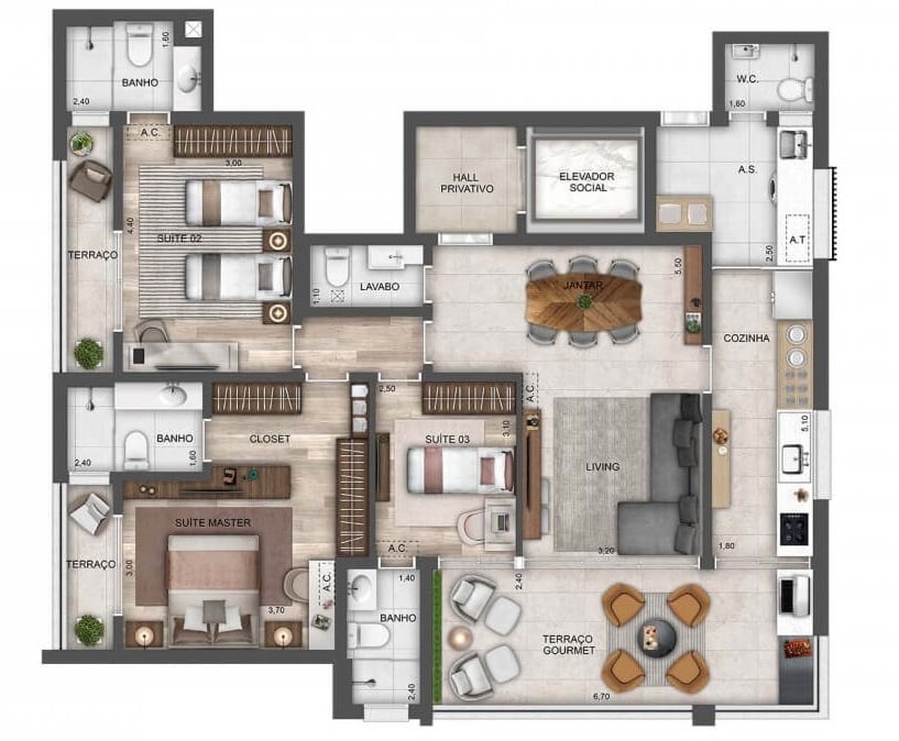 Planta do empreendimento Lamp Perdizes - Residencial