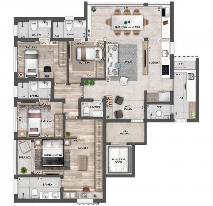 Planta do empreendimento Lamp Perdizes - Residencial