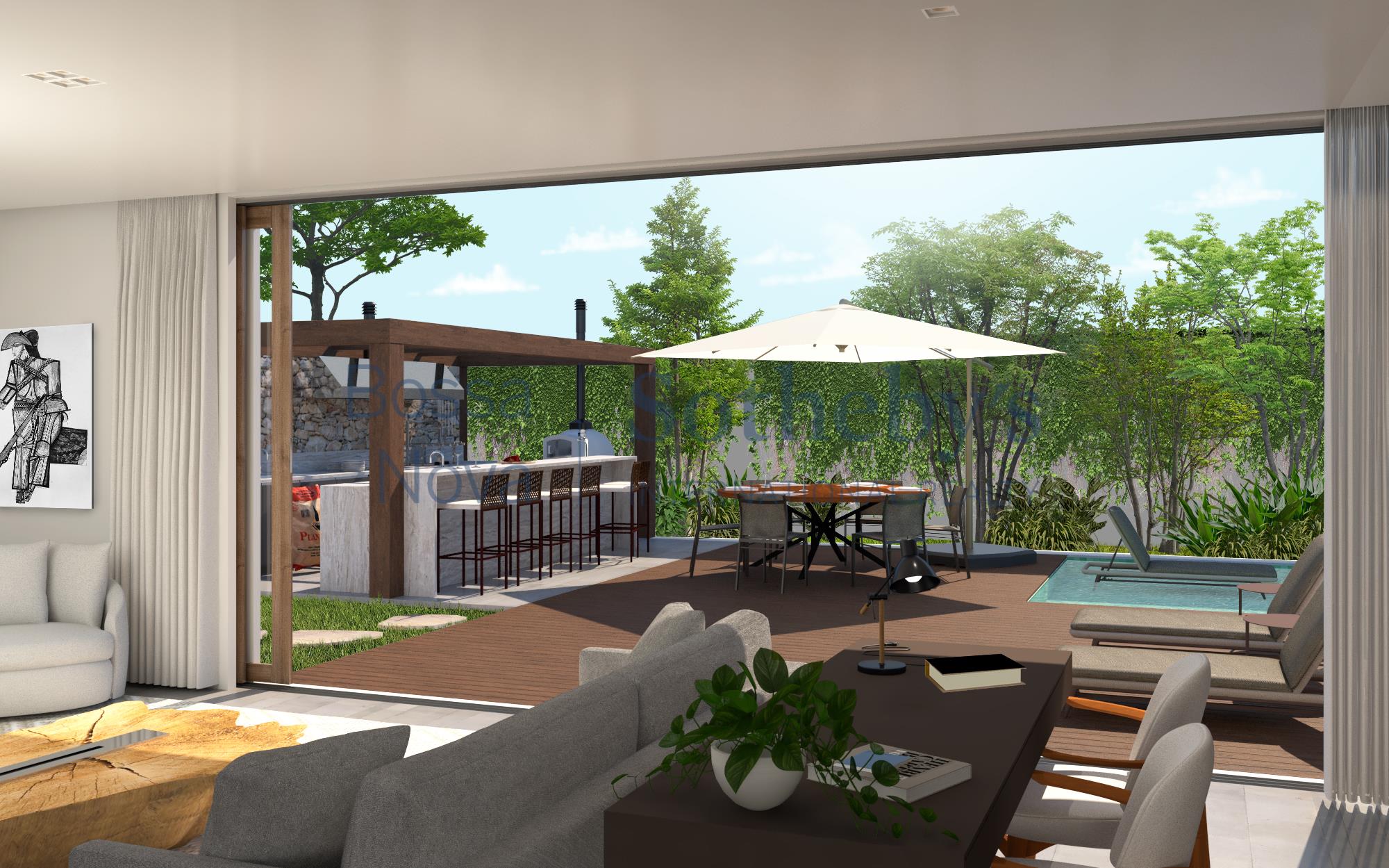 Ambientes amplos, modernização e jardim exuberante em rua tranquila